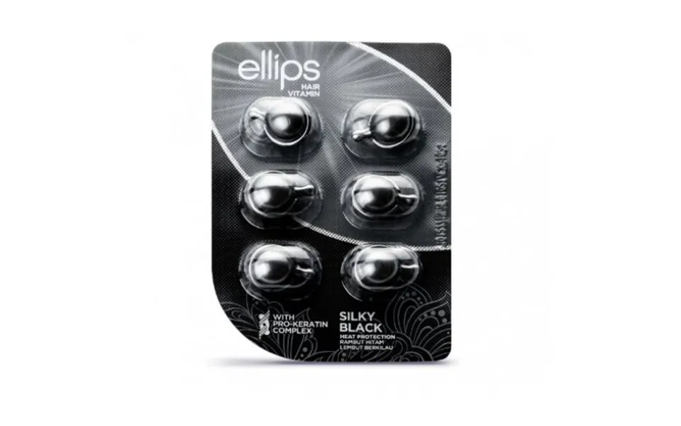 Ellips Silky Black Pro-keratin Complex Hair Vitamins 6x1ml