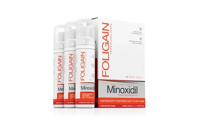 Foligain Advanced Hair Regrowth Treatment Foam For Men With Minoxidil 5% 9 Months