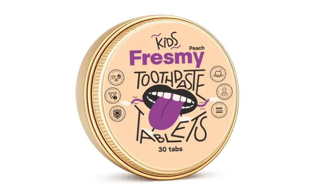 Fresmy Fresmy Peach Toothpaste Tablets For Kids 30 Tabs