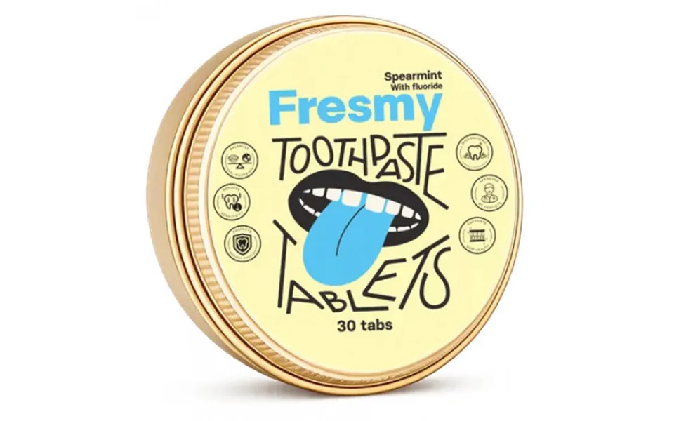 Fresmy Spearmint With Fluoride Toothpaste Tablets 30 Tabs