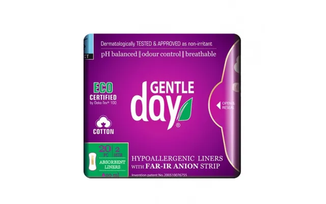 Gentle Day Organic Cotton Absorbent Liners With Far-ir Anion Strip 20pcs product image