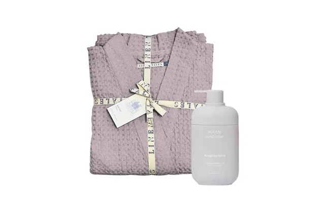 Klipshop Linen Tales Powder Linen & Cotton Honeycomb Waffle Bathrobe Haan Hand Soap S-m