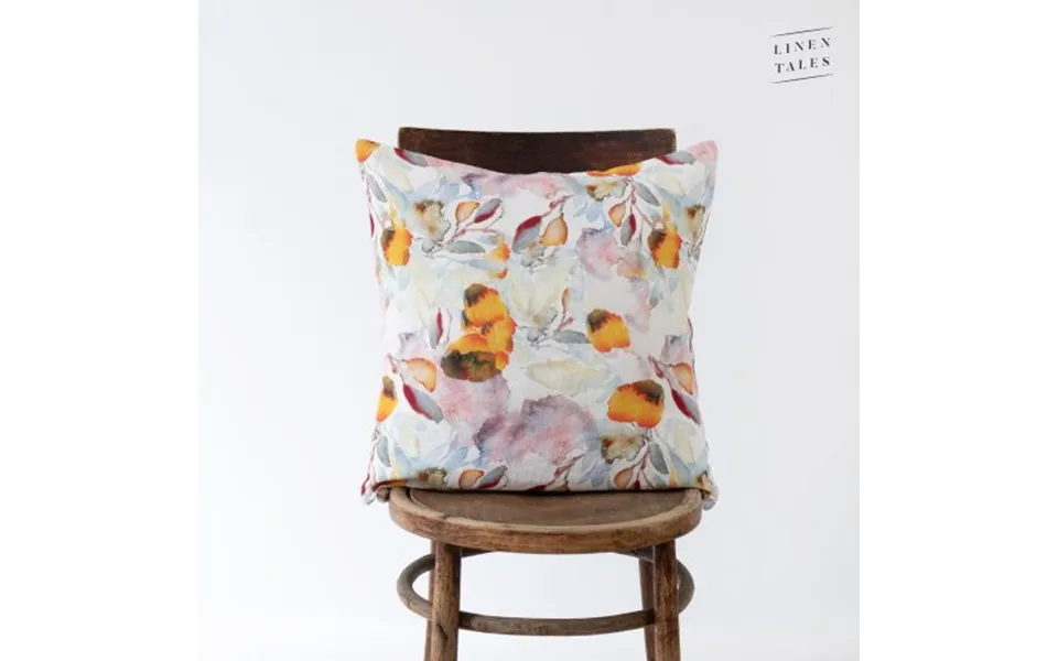 Linen Tales Linen Cushion Cover Orange Flow