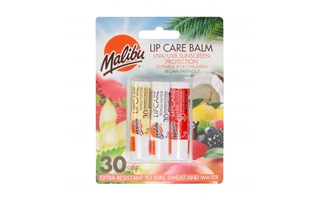 Malibu Lip Care Balm Spf30 Pack 3x5g product image