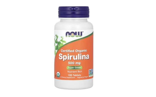 Now Foods Organic Spirulina 500mg 100 Tab. product image