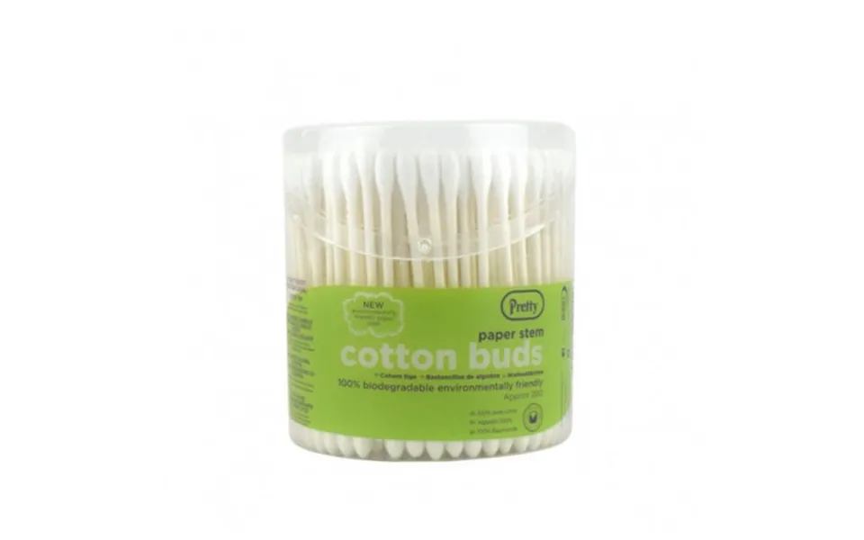 Pretty 100% Biodegradable Paper Stem Cotton Buds 200 Pcs.