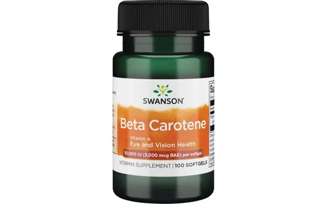 Swanson Beta Carotene Vitamin A Eye And Vision Health 10.000 Iu 100 Capsules product image