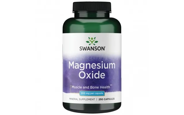 Swanson Magnesium Oxide 200mg Muscle And Bone Health 250 Caps product image