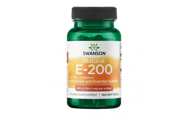 Swanson Natural Vitamin E 134.2 Mg Food Supplement 100 Capsules product image