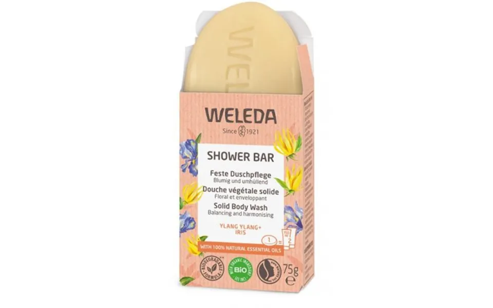 Weleda Shower Bar Solid Body Wash Ylang Ylang & Iris 75g
