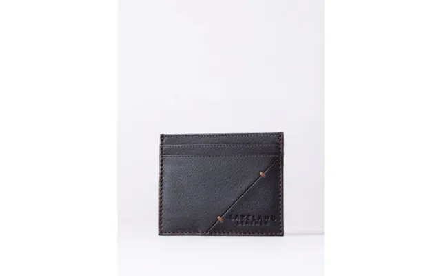 Allerdale Leather Card Holder In Dark Brown
