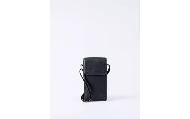 Bowness Leather Cross Body Phone Pouch In Black