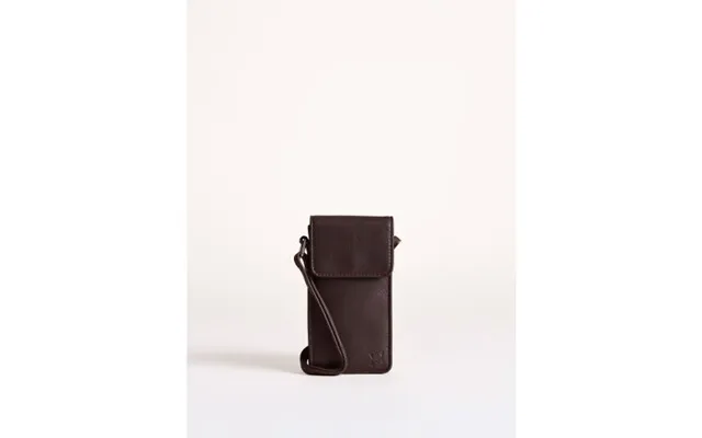 Bowness Leather Cross Body Phone Pouch In Brown