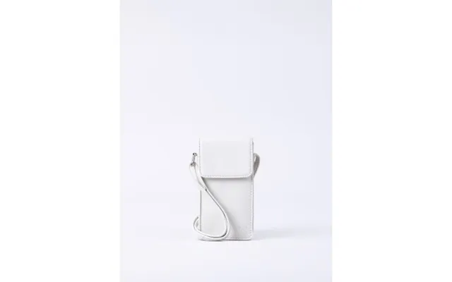 Bowness Leather Cross Body Phone Pouch In White