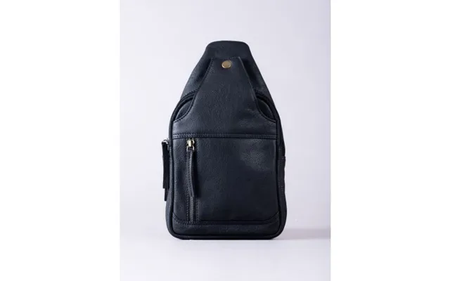 Explorer Leather Sling Bag In Black