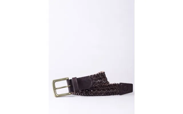 Howbeck Leather Braided Belt In Chocolate