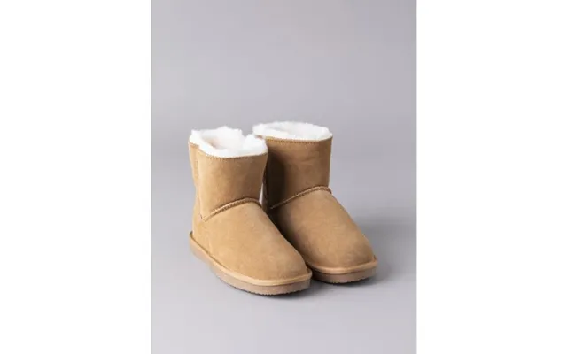 Ladies' Sheepskin Boot Slippers In Tan