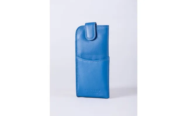 Leather Tab Glasses Case In Blue