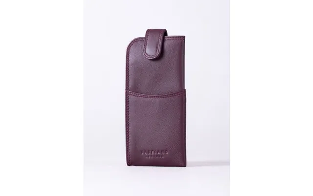 Leather Tab Glasses Case In Burgundy