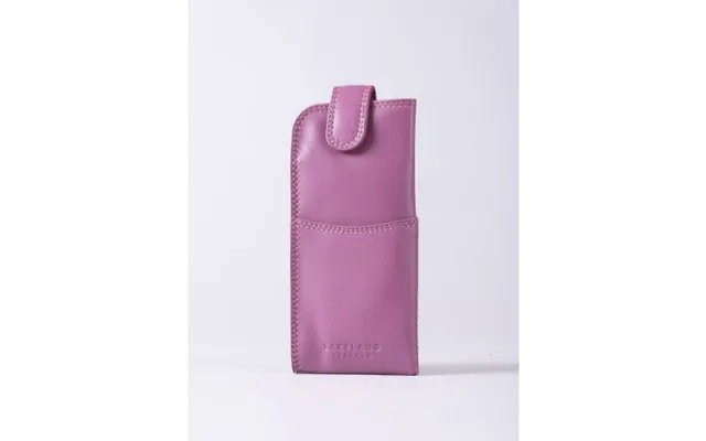 Leather Tab Glasses Case In Mauve