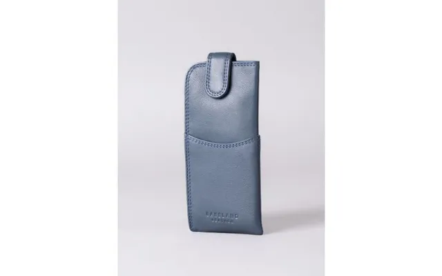 Leather Tab Glasses Case In Navy