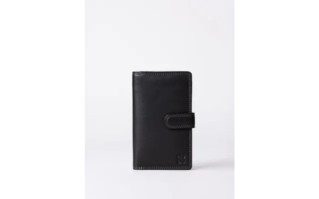 Medium Leather Tab Purse In Black