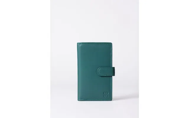 Medium Leather Tab Purse In Teal Green