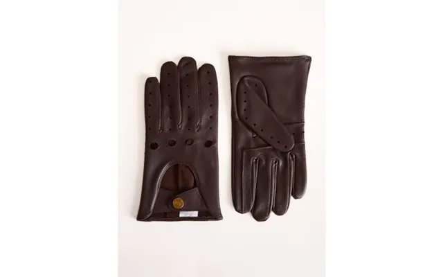 Monza Ii Leather Driving Gloves In Dark Tan