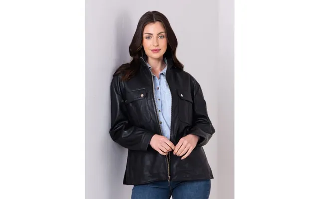 Orton Leather Field Jacket In Black
