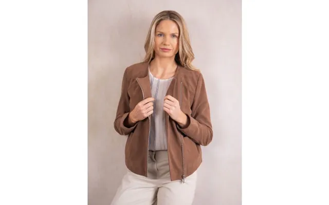 Sawrey Suede Biker Jacket In Taupe