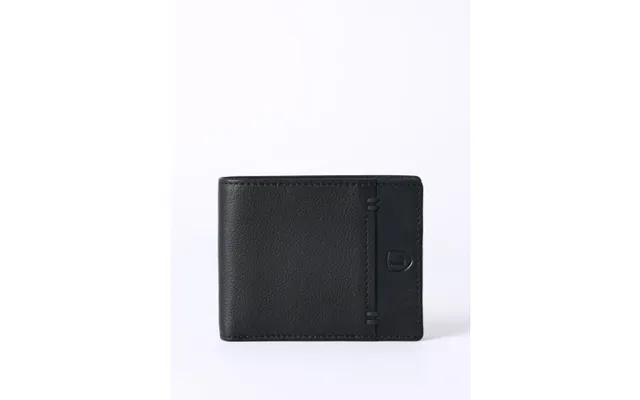 Stitch Leather Bi-fold Wallet In Black