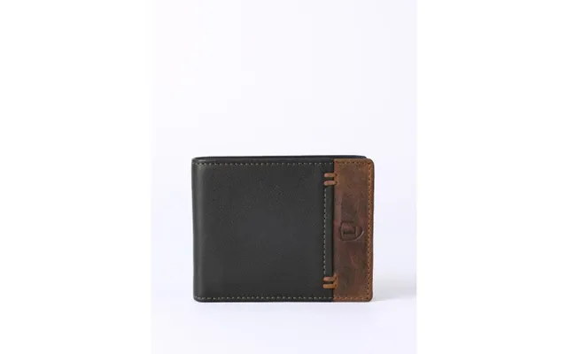 Stitch Leather Bi-fold Wallet In Brown