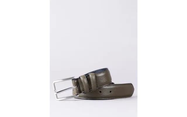 Storrs Leather Belt In Olive