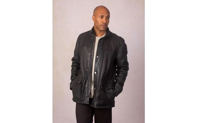 Strands Leather Coat In Brown