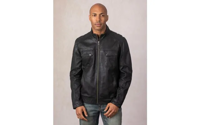 Warwick Leather Jacket In Black