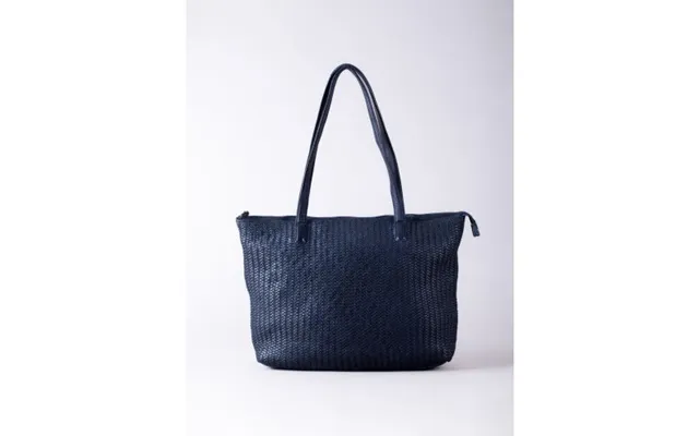 Wreay Leather Shopper Bag In Navy