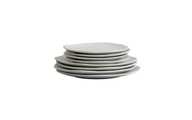 101 Copenhagen - Native Plates, Set Of 8, Stone, White