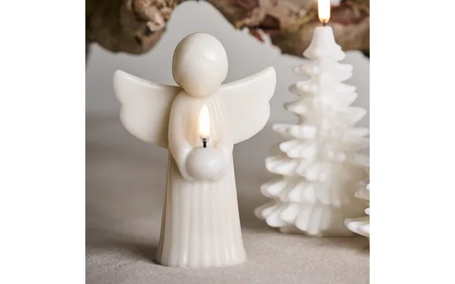 Angel Led Candle, Grey, Wax, Height 16 Cm - Uyuni Lighting