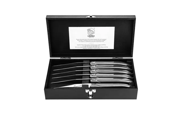 Laguiole Style De Vie Luxury Steak Knives 6 Piece Set Stainless Steel