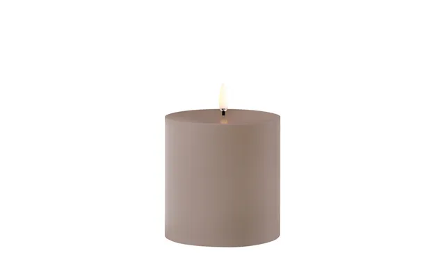 Led Outdoor Pillar Candle, 10 Cm, Sandstone - Uyuni Lighting