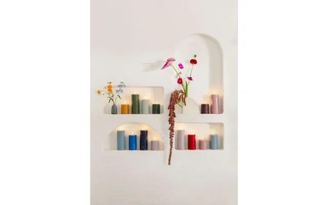Led Pillar Candle, 20.3 Cm, Olive Green - Uyuni Lighting