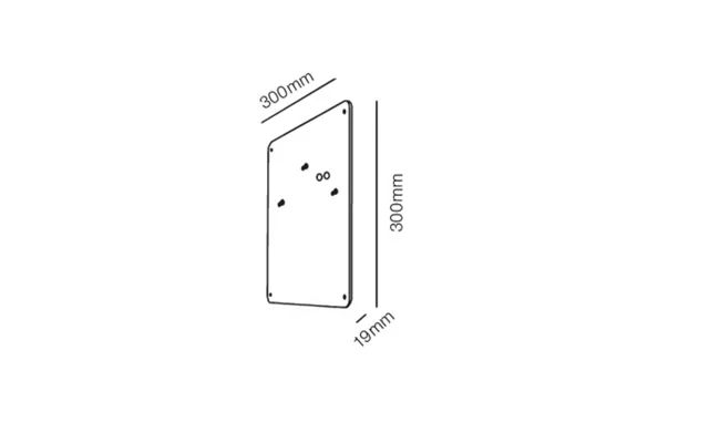 Light-point - Rørhat Back Plate 30x30 Galvanised