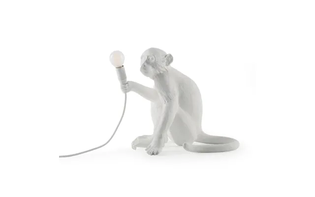 Monkey Sitting Table Lamp White Monkey Lamp Seletti - Living Room product image