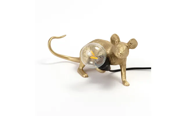 Mouse Lamp Lop Lying Down Table Lamp Gold Mouse Lamp Valentine Seletti - Living Room product image