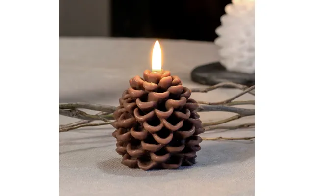 Pine Cone Led Candle, Brown, Ø 7 Cm, Wax - Uyuni Lighting