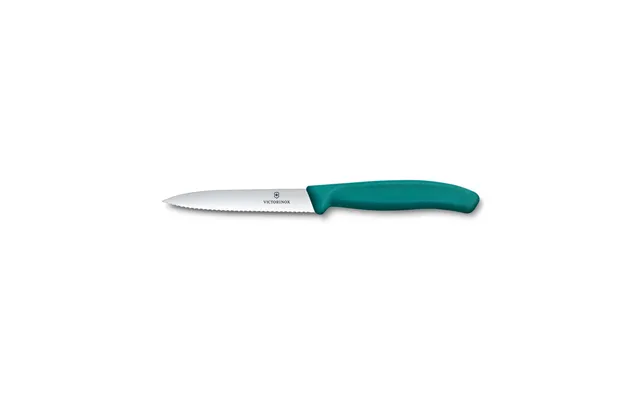 Victorinox Swiss Classic 10cm Serrated Paring Knife - Green