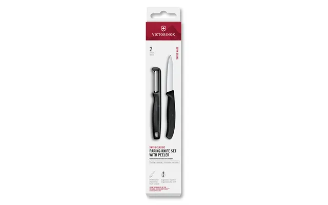 Victorinox Swiss Classic Paring Knife With L-peeler 2 Piece Set - Black