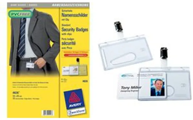 Avery 4826 Identity Badge Badge Holder 25 Pc S