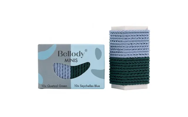 Bellody Mini Hair Ties Green & Blue