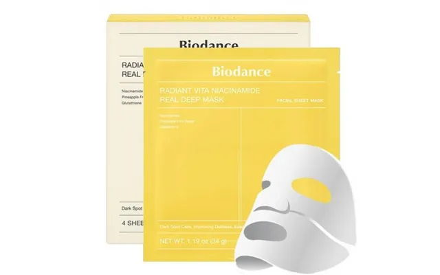 Biodance Radiant Vita Niacinamide Real Deep Mask 4x34 G.